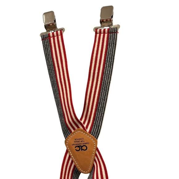 AMERICAN FLAG Suspenders Custom Leather Crafts, Cowhide - Picture 1 of 11